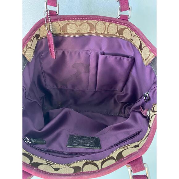 Coach Vintage Signature C Beaded Tote Bag, Early 90's Y2K - Picture 5 of 7